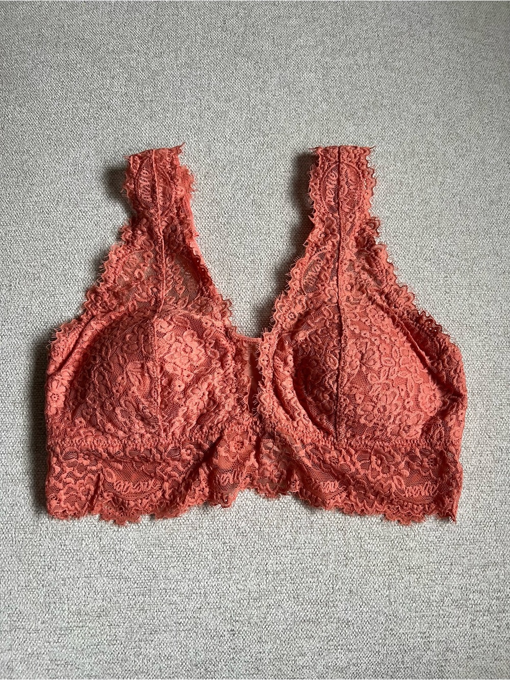 aerie Lace Bralette in Rust Coral